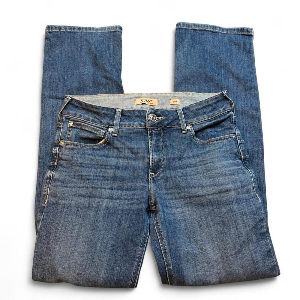 Ariat western casual straight blue denim jeans size 30R